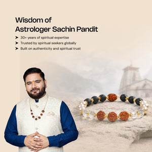 
                    
                      Victory Bracelet with 5 Mukhi Rudraksha Pearl Lava Sphatik - Gemsinvite  
                    
                  
