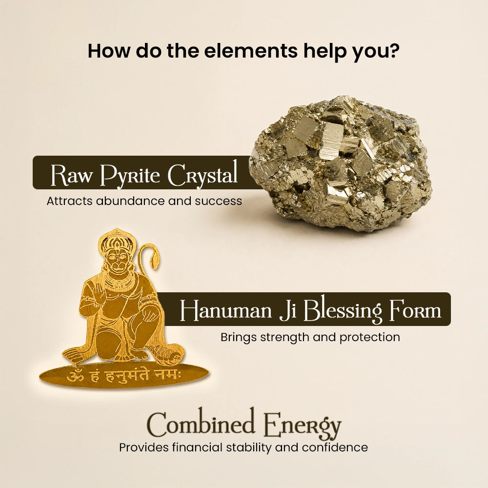 Hanuman Ji Pyrite Frame
