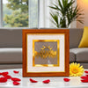 7 Horses Raw Pyrite with Selenite Frame