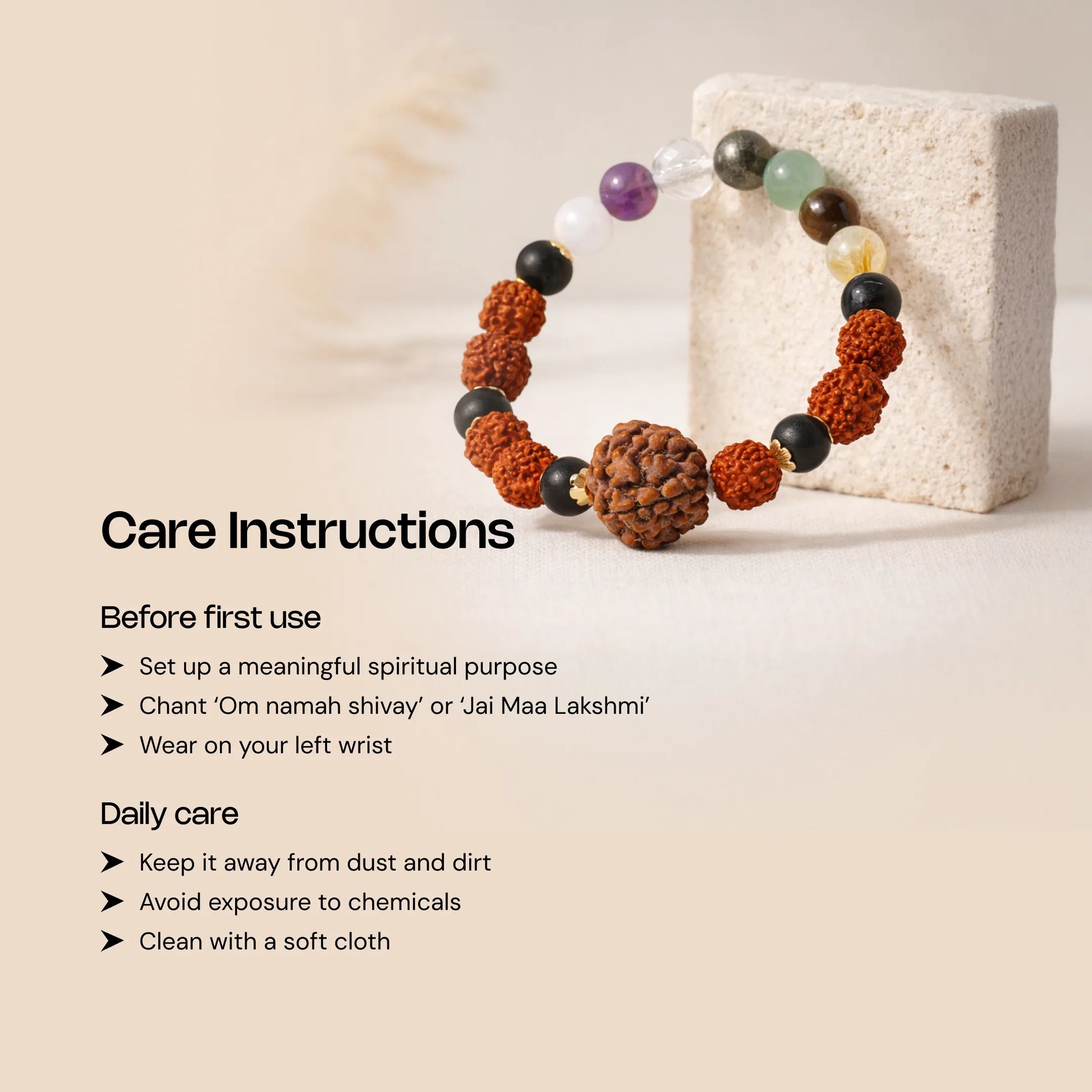 Asth Lakshmi Maha Dhanyog Bracelet with 7 Mukhi Rudraksha - Gemsinvite  