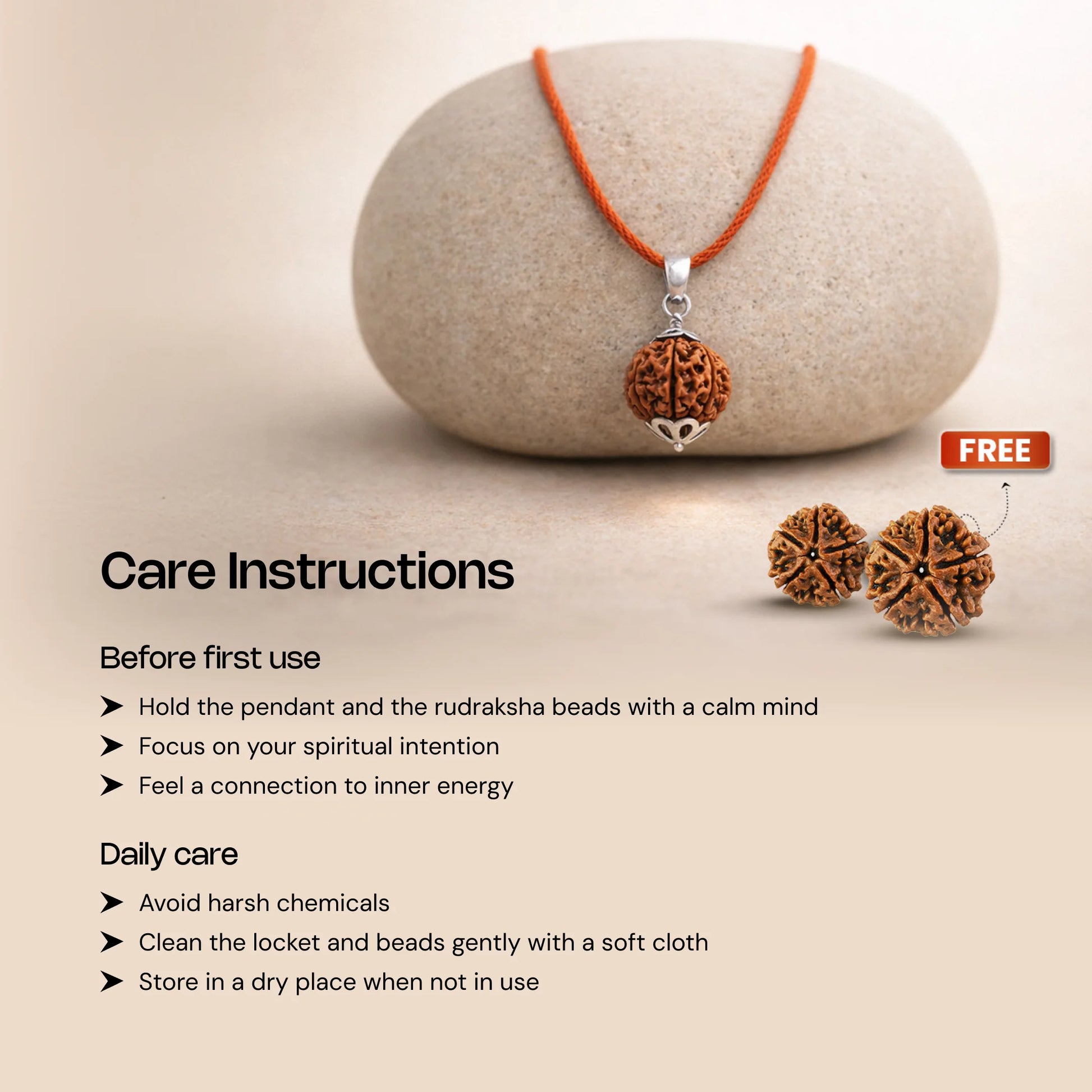 7 Mukhi Rudraksha in Silver Locket + Free 5 Mukhi Rudraksha (2 Pieces) - Gemsinvite  