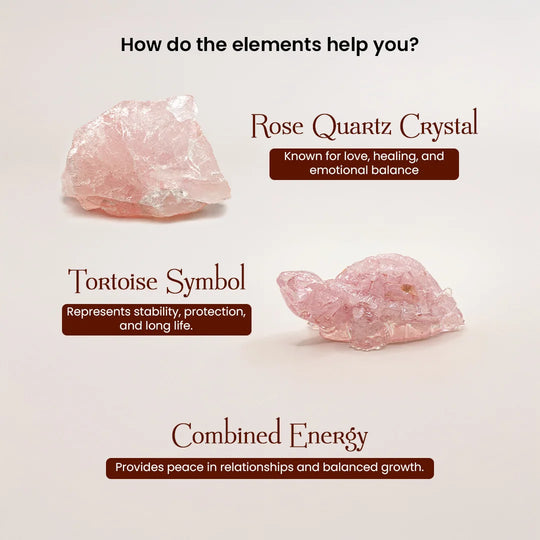 Rose Quartz Tortoise (Kachhua)