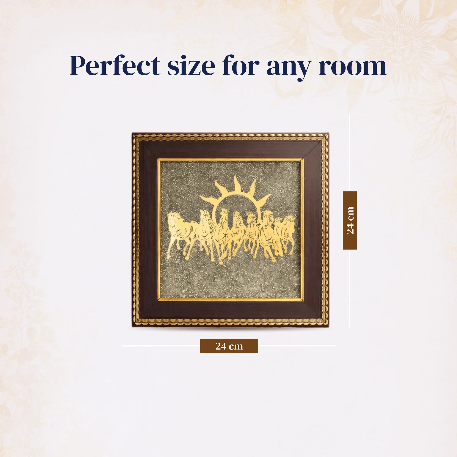 7 Horses on Raw Pyrite Frame - Gemsinvite  