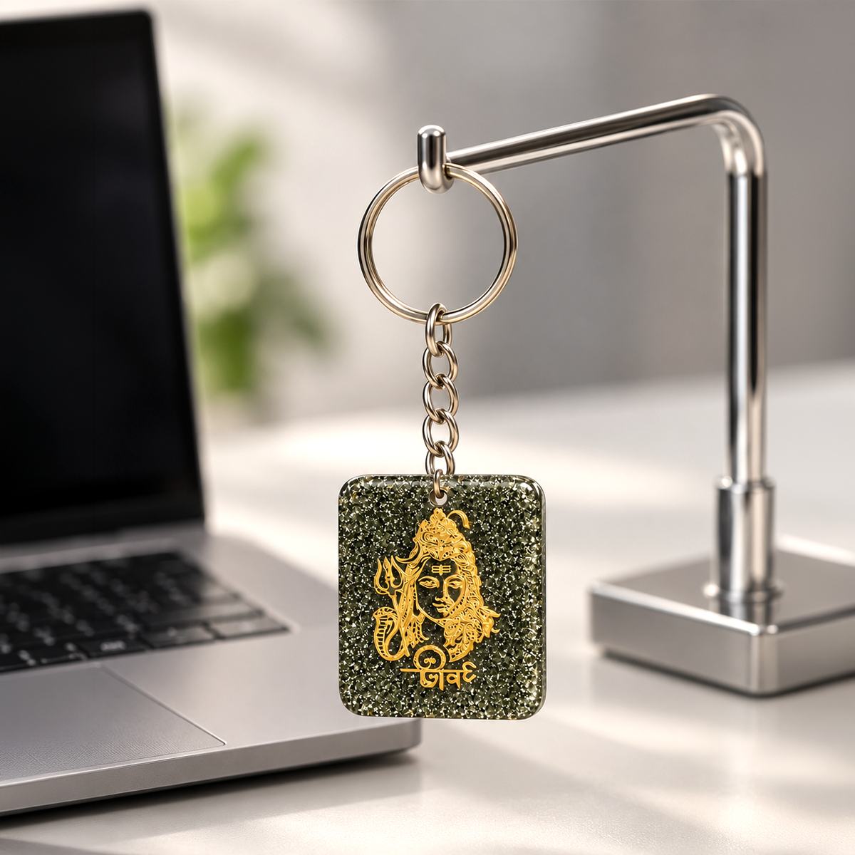 Shiv Ji Square Keychain