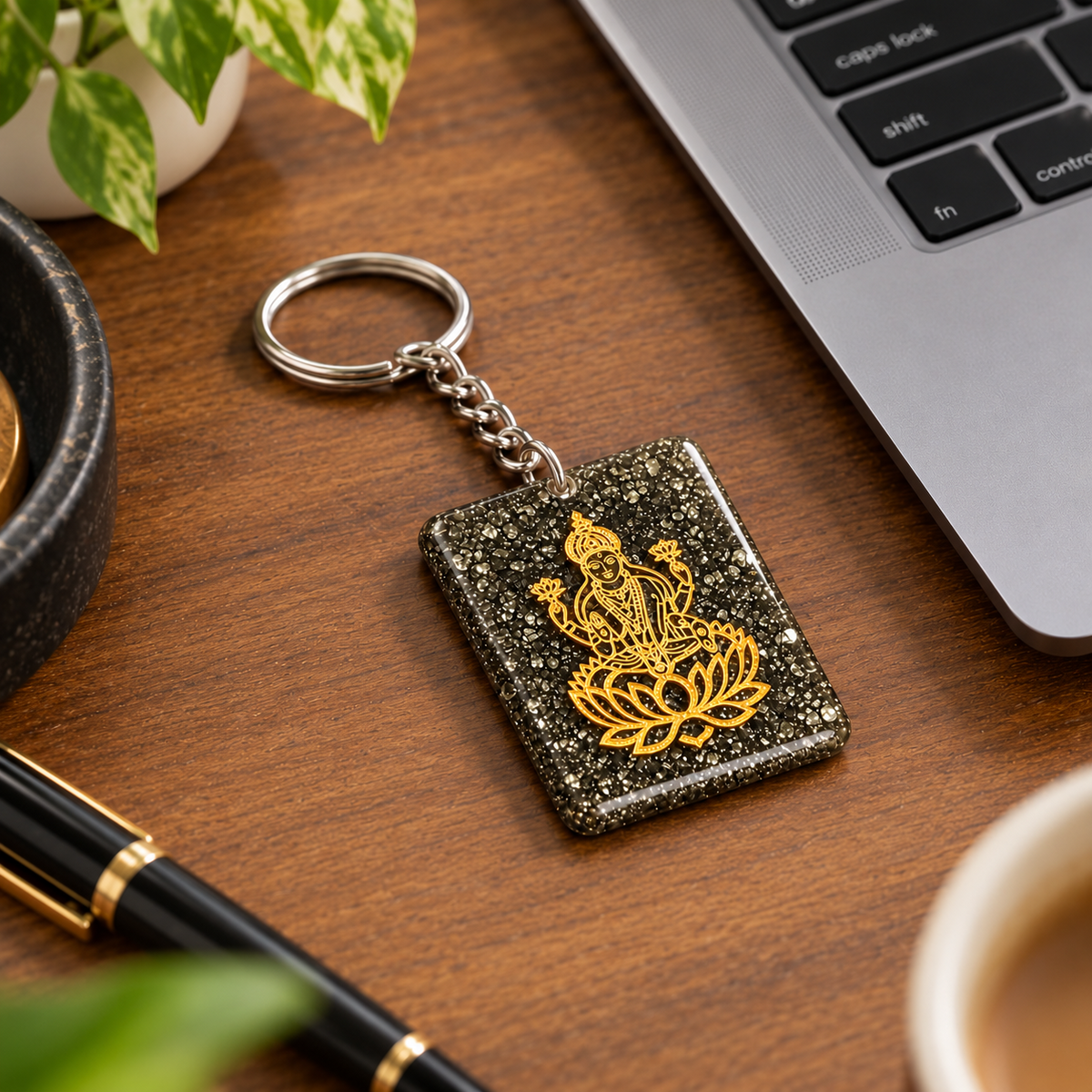 Lakshmi Crystal Keychain