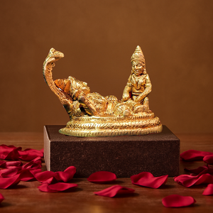 Shri Vishnu Ji & Laxmi Ji Sitting On Sheshnaag In Brass