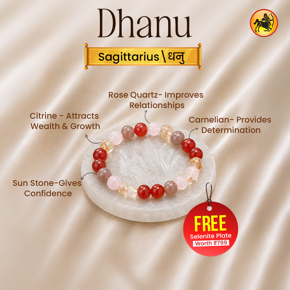 Sagittarius (Dhanu Rashi) Maha Dhanyog Bracelet