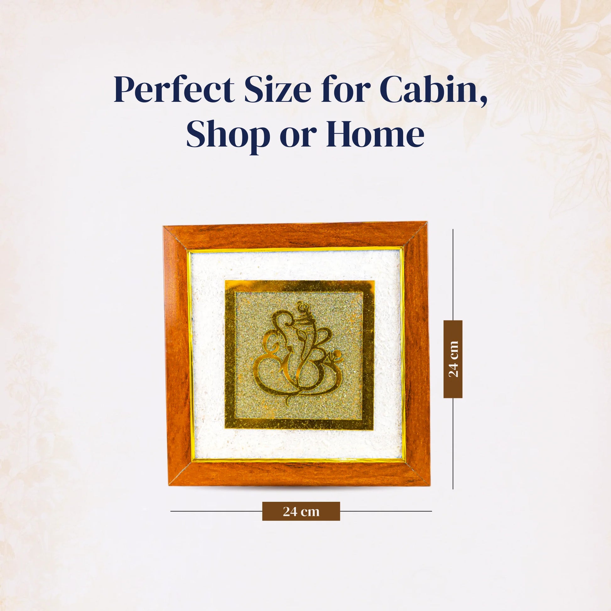 Ganesha Ji on Raw Pyrite Frame - Gemsinvite