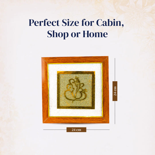 Ganesha Ji on Raw Pyrite Frame - Gemsinvite