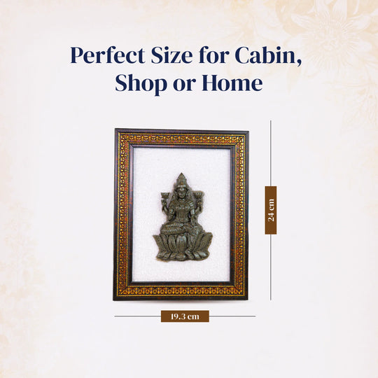 Goddess Lakshmi ji Pyrite-Selenite 3D Frame - Gemsinvite