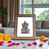 Goddess Lakshmi ji Pyrite-Selenite 3D Frame