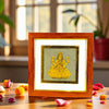 Goddess Lakshmi Ji on Raw Pyrite with Selenite Frame