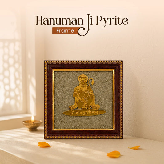 Hanuman Ji Pyrite Frame