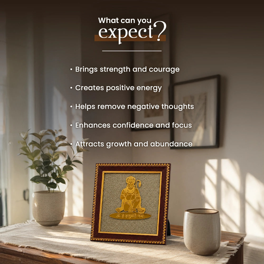 Hanuman Ji Pyrite Frame