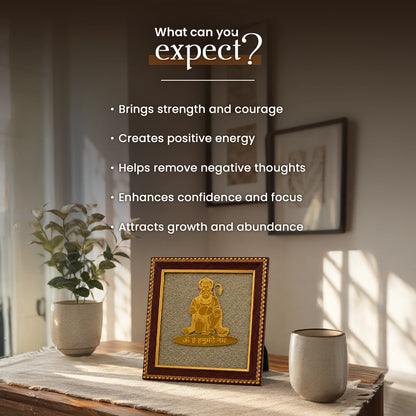 Hanuman Ji Pyrite Frame