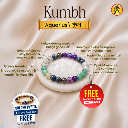 Aquarius (Kumbh Rashi) Maha Dhanyog Bracelet