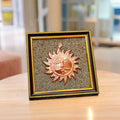 Surya Dev Brass on Raw Pyrite Frame