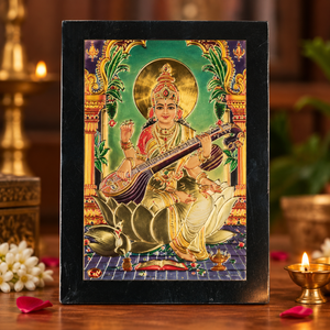 Maa Saraswati Devotional Painting