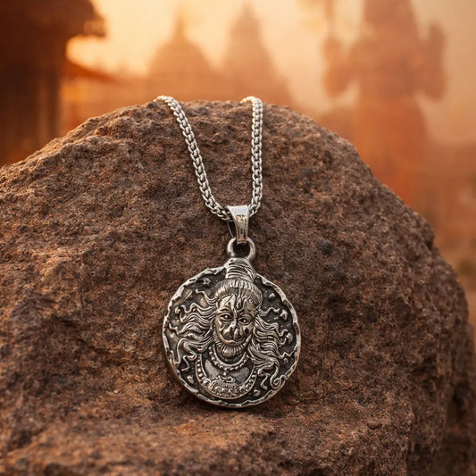 Veer Hanuman Ji Silver Pendant